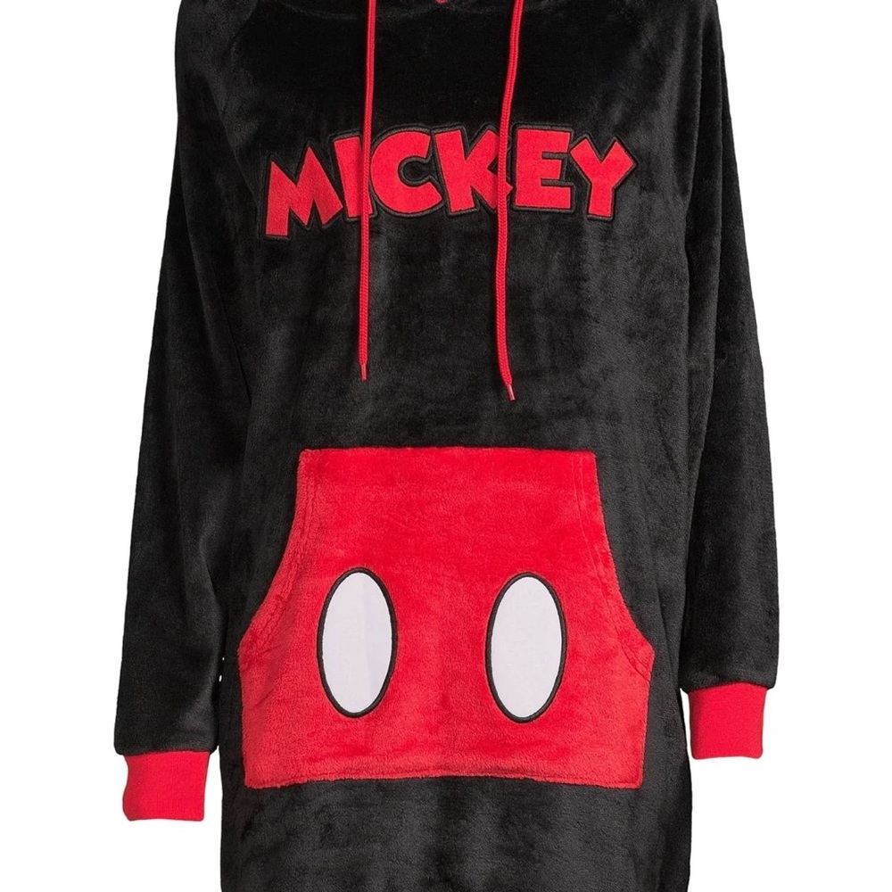 Disney Mickey Mouse Black and Red Fleece Hoodie